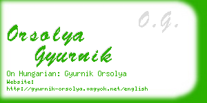 orsolya gyurnik business card